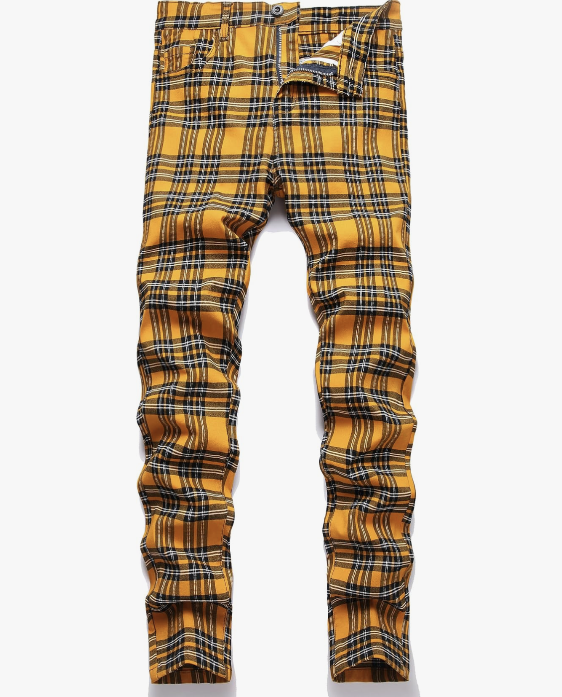 Bondage Pants - Yellow and Black Plaid